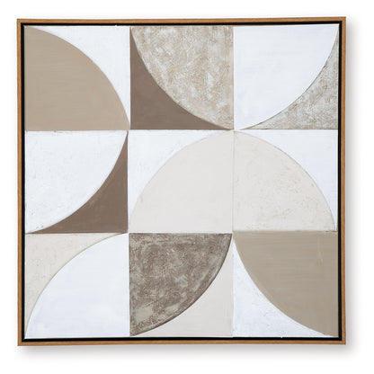 Harelman Tan/Taupe/White Wall Art - A8000502