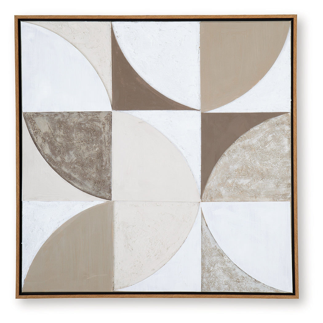 Harelman Tan/Taupe/White Wall Art - A8000502