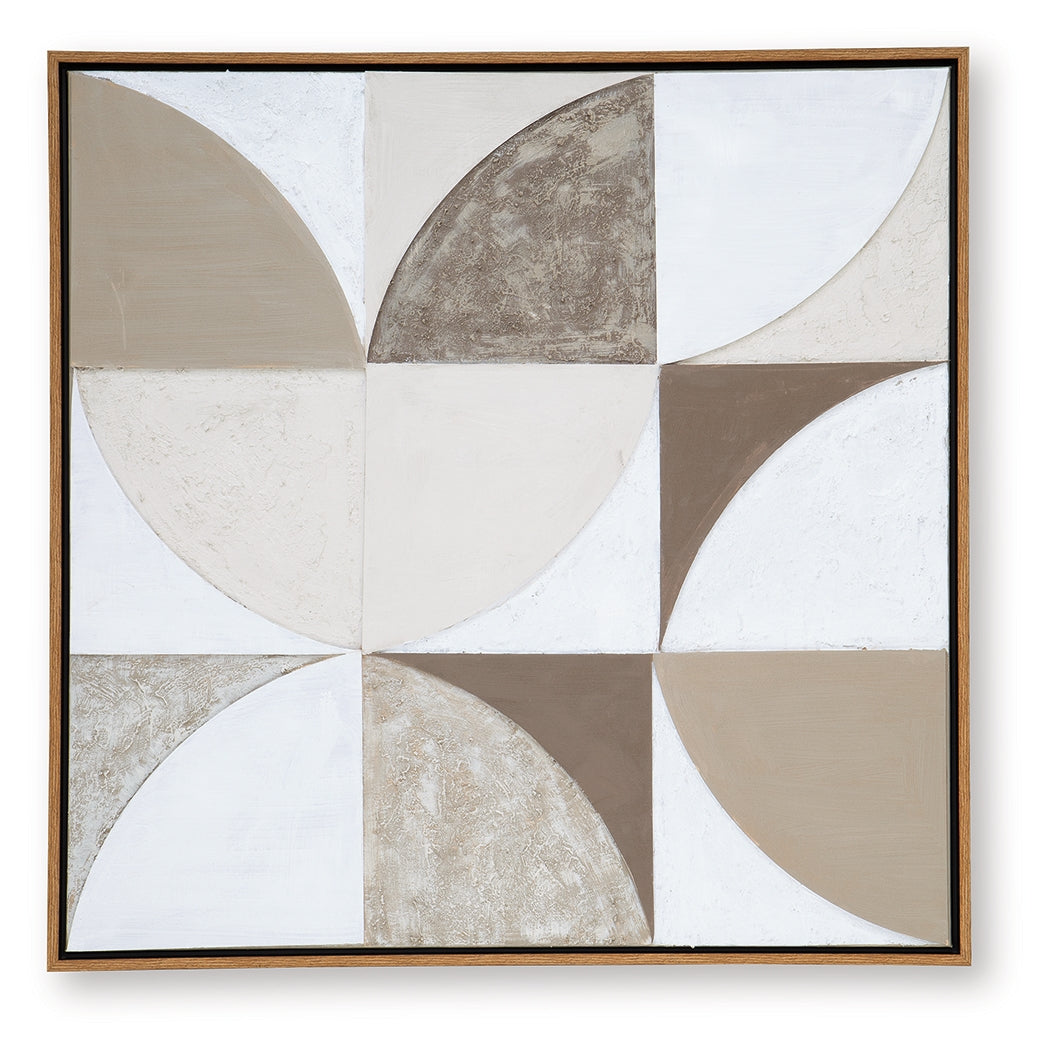 Harelman Tan/Taupe/White Wall Art - A8000502