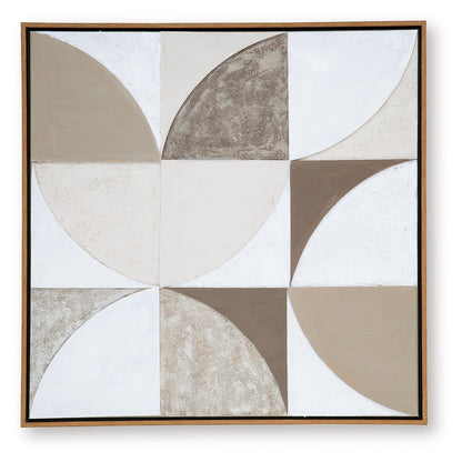 Harelman Tan/Taupe/White Wall Art - A8000502
