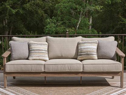 Harmony Headlands Natural/Gray Outdoor Sofa with Cushion - PCP428-838