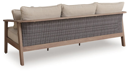Harmony Headlands Natural/Gray Outdoor Sofa with Cushion - PCP428-838