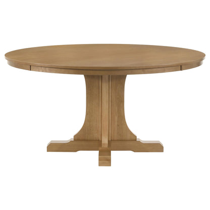Hartville 60-inch Round Dining Table Natural Light Brown - 109460
