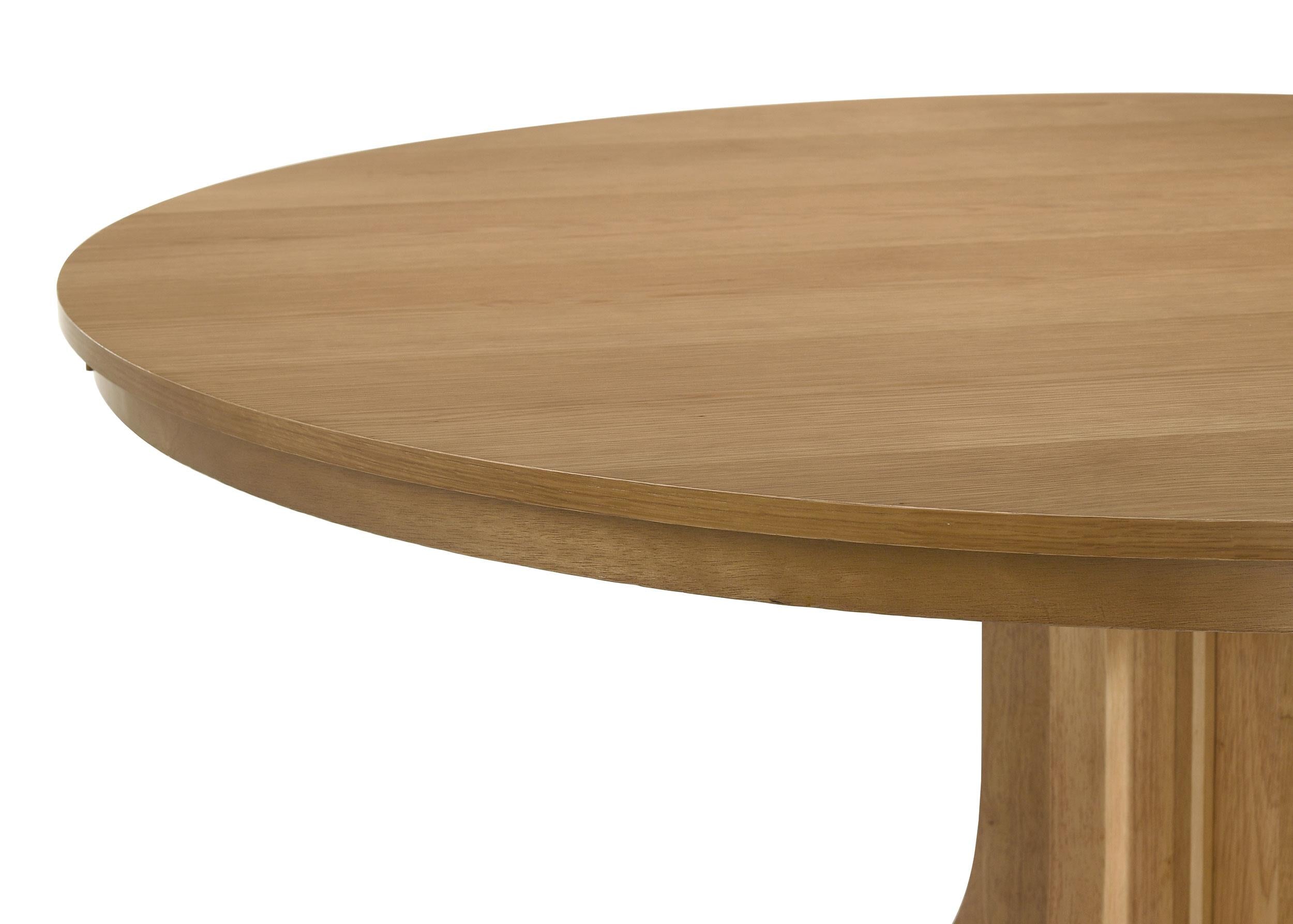 Hartville 7-piece Round Dining Table Set Natural Light Brown - 109460-S7
