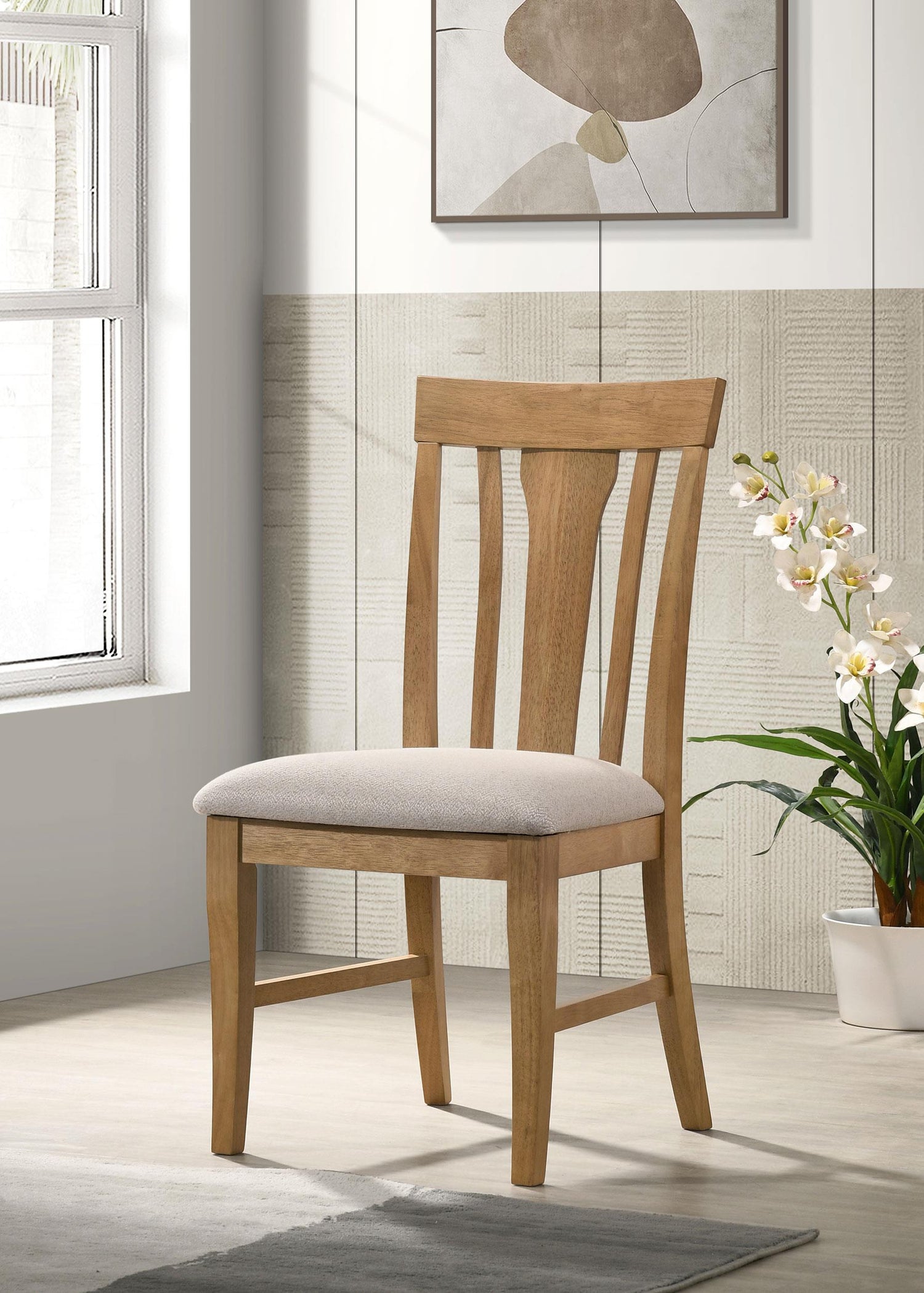 Hartville Dining Side Chair Natural Light Brown (Set of 2) - 109462