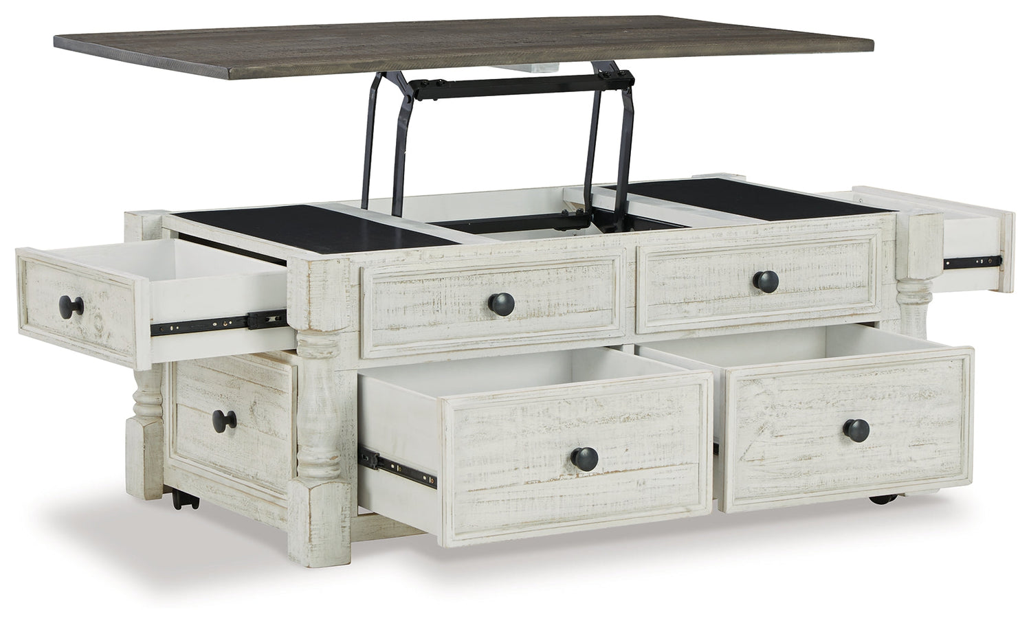 Havalance Coffee Table with 2 End Tables in White/Gray - PKG013789