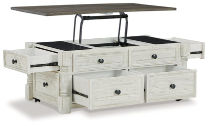 Havalance Coffee Table with 2 End Tables in White/Gray - PKG013789