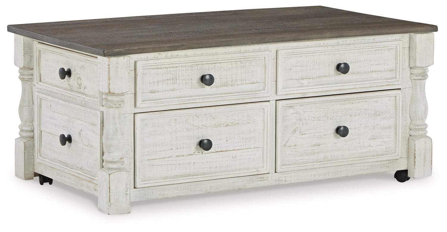 Havalance Coffee Table with 2 End Tables in White/Gray - PKG013789