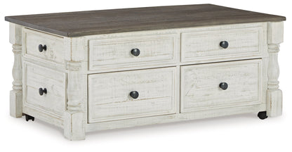 Havalance Coffee Table with 2 End Tables in White/Gray - PKG013789