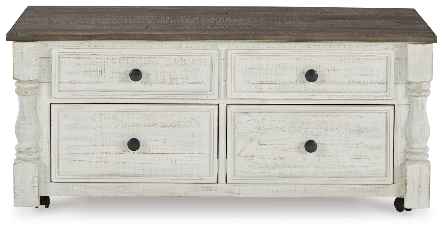 Havalance Coffee Table with 2 End Tables in White/Gray - PKG013789