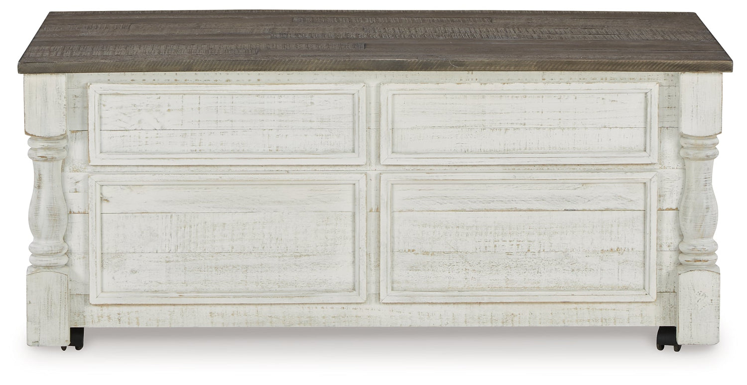 Havalance Coffee Table with 2 End Tables in White/Gray - PKG013789
