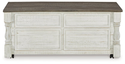 Havalance Coffee Table with 2 End Tables in White/Gray - PKG013789