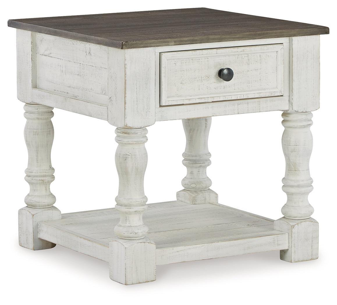 Havalance Coffee Table with 2 End Tables in White/Gray - PKG013789
