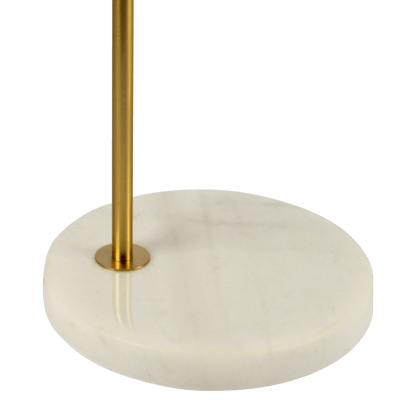 Haven Clear Glass Table Lamp, Gold Brush Metal and Marble Base, Button Control - TBL03700701
