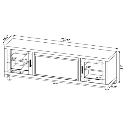 Havering 71-inch TV Stand Fireplace Media Console Dark Pine - 722873