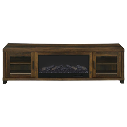 Havering 71-inch TV Stand Fireplace Media Console Dark Pine - 722873