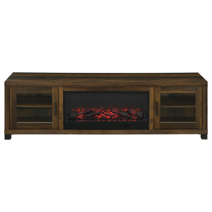 Havering 71-inch TV Stand Fireplace Media Console Dark Pine - 722873