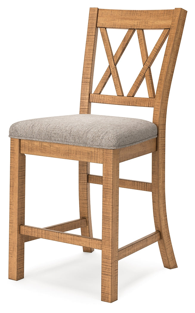 Havonplane Counter Height Dining Table, 6 Barstools and Bench - D773D5