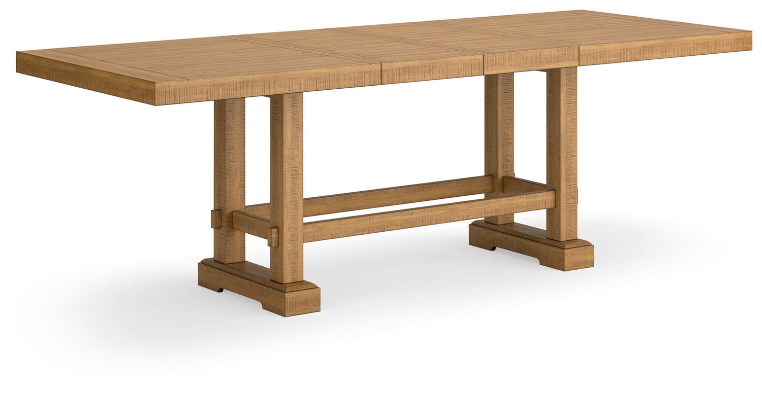 Havonplane Counter Height Dining Table and 6 Barstools and Bench in Brown from Ashley - Luna Furniture