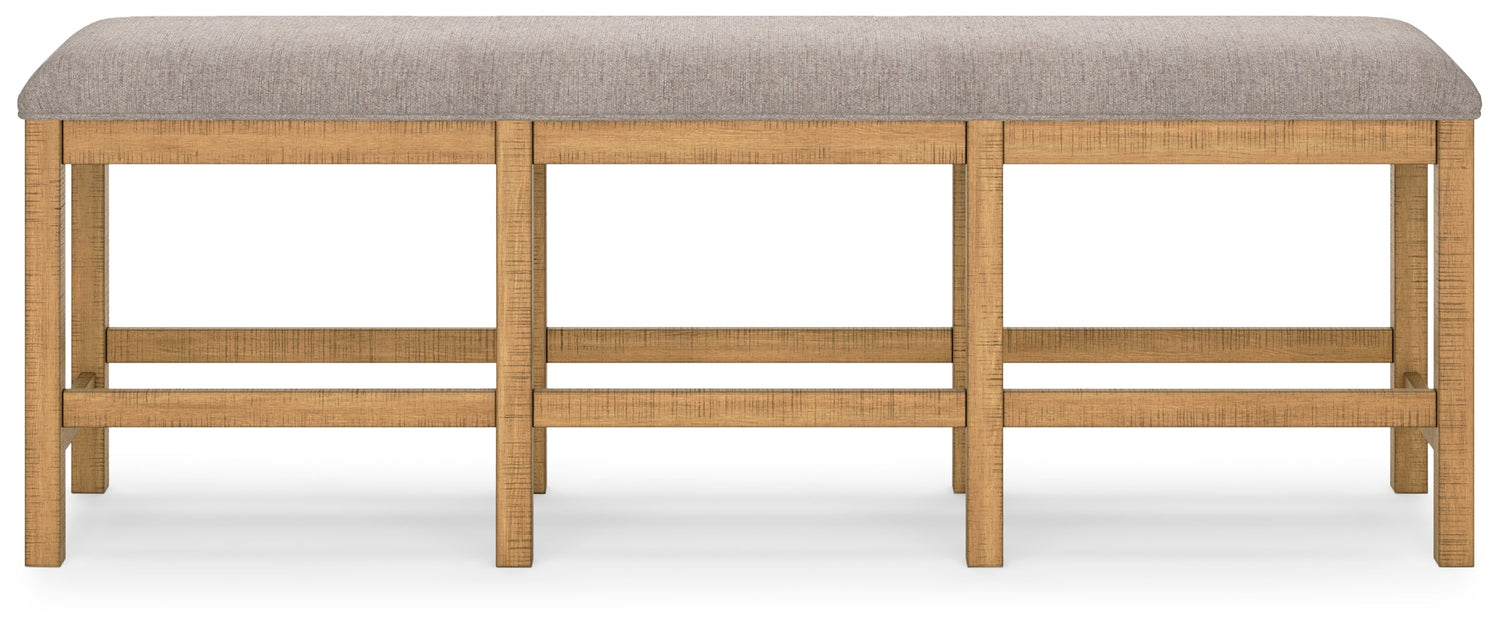 Havonplane Counter Height Dining Table and 6 Barstools and Bench in Brown from Ashley - Luna Furniture