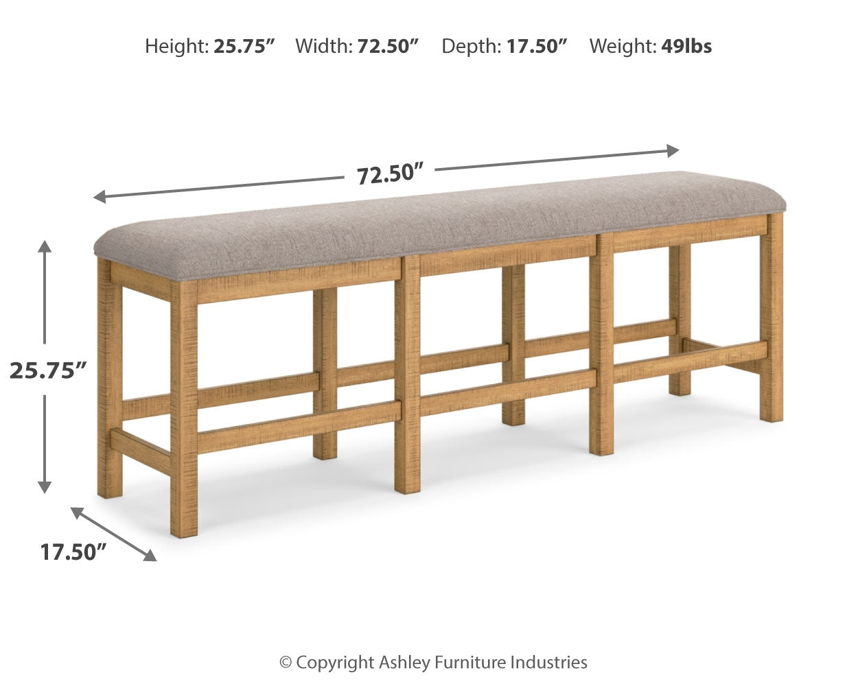 Havonplane Counter Height Dining Table and 6 Barstools and Bench in Brown from Ashley - Luna Furniture