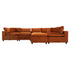 Hayward Burnt Orange Velvet Modular Sectional Sofa - MSC01000401