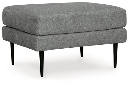 Hazela Chair and Ottoman in Charcoal - PKG015060