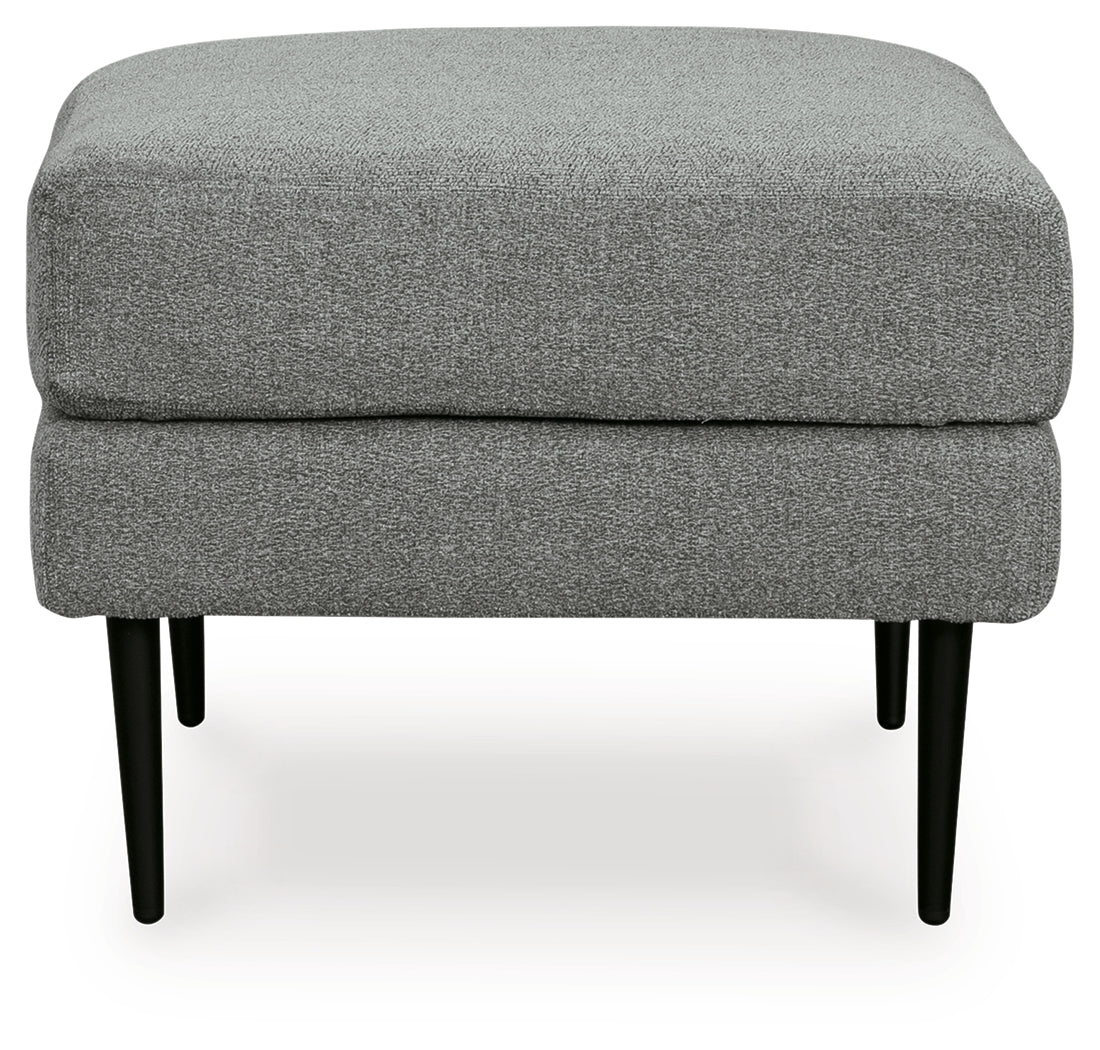 Hazela Chair and Ottoman in Charcoal - PKG015060