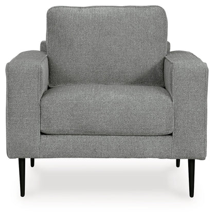 Hazela Chair and Ottoman in Charcoal - PKG015060