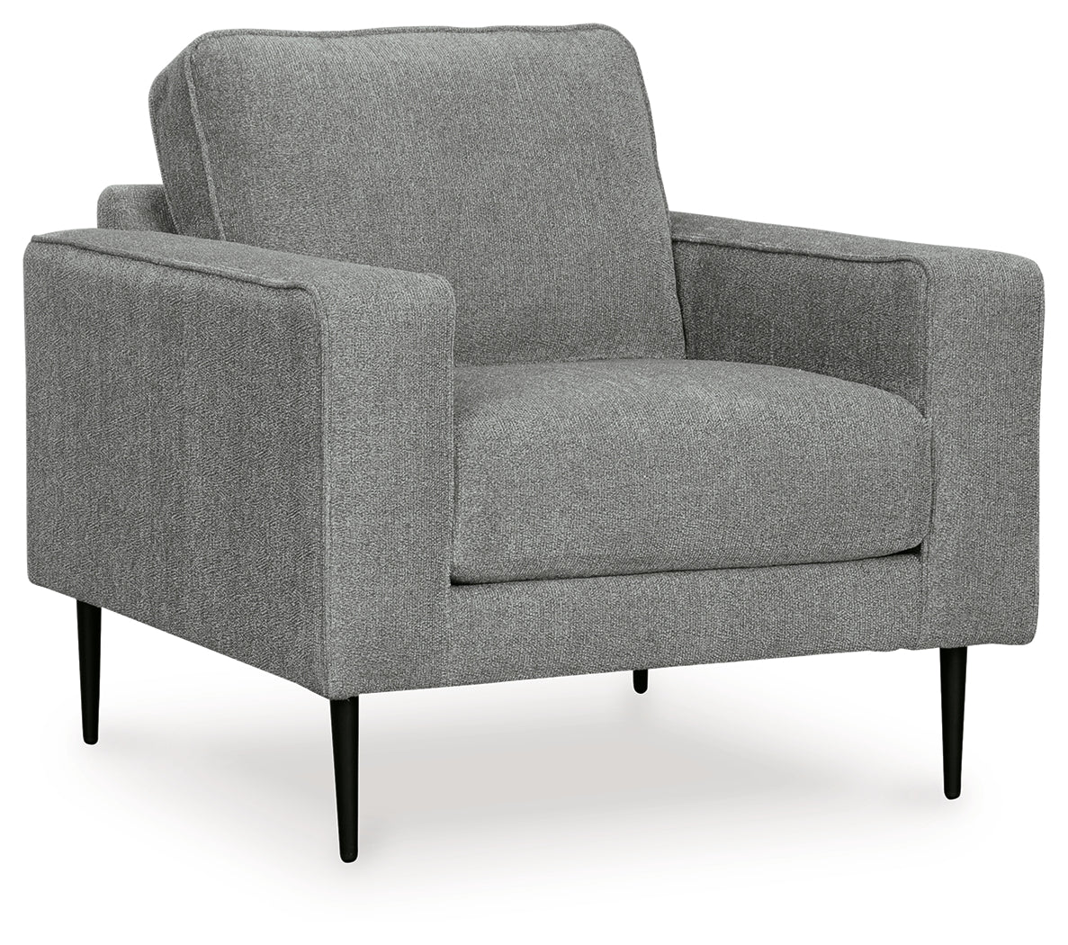 Hazela Chair and Ottoman in Charcoal - PKG015060