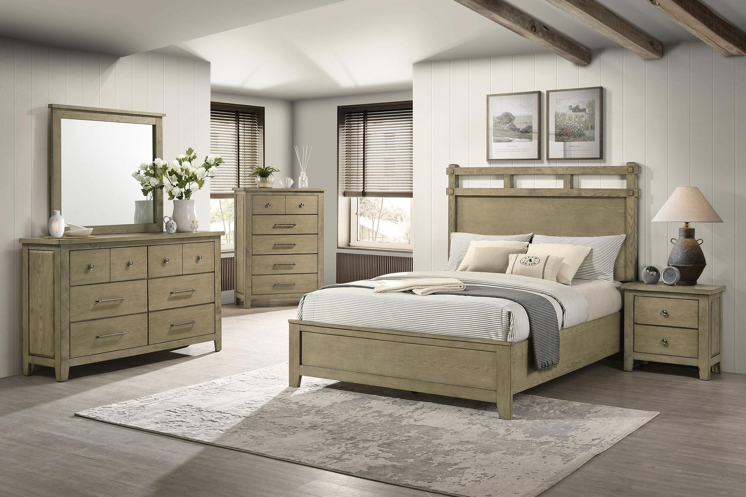 Hazlewood 5-drawer Bedroom Chest of Drawers Vineyard Oak - 207535