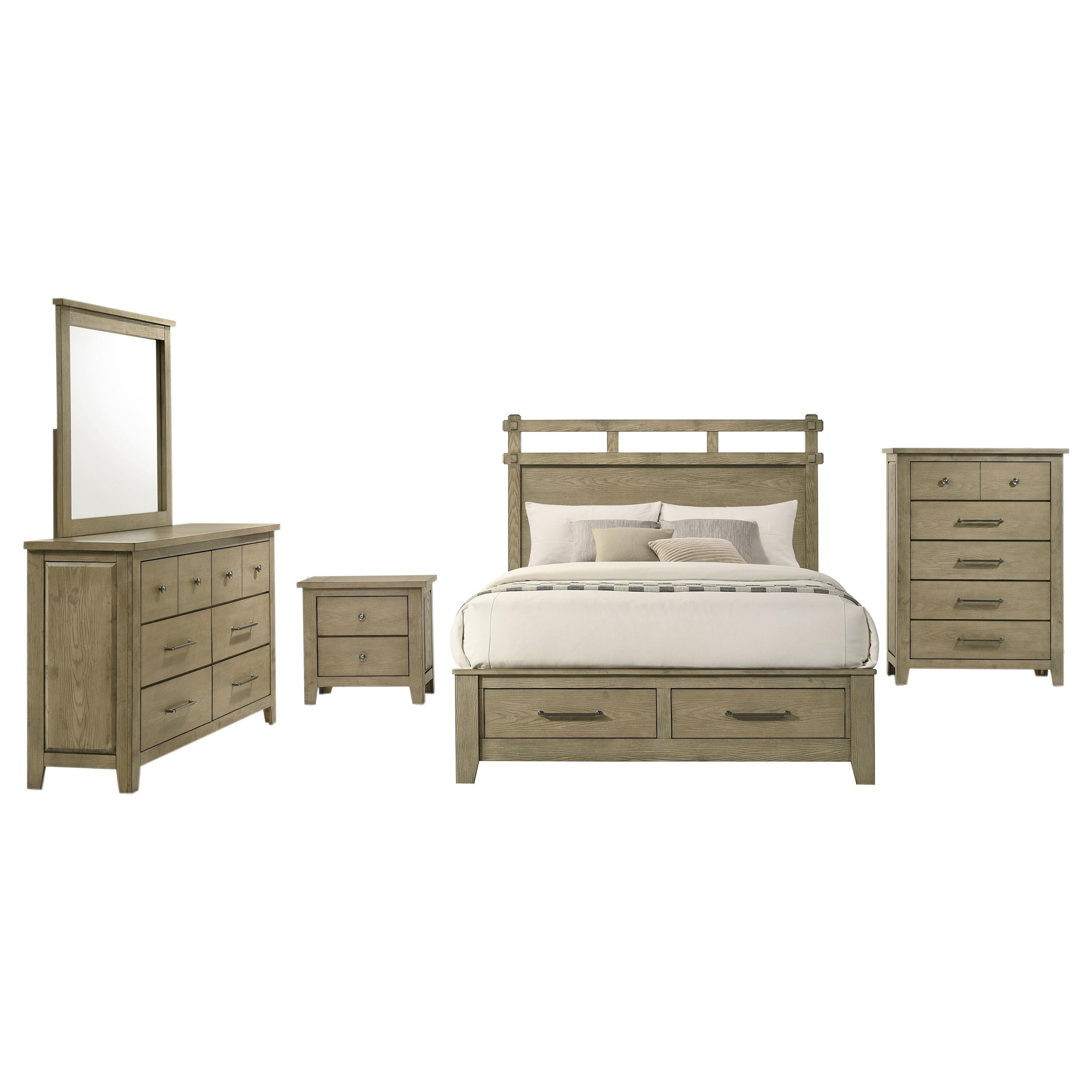 Hazlewood 5-piece Eastern King Bedroom Set Vineyard Oak - 207530KE-S5