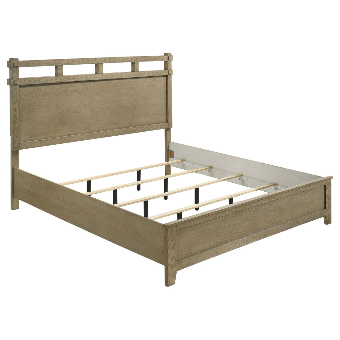 Hazlewood 59-inch Eastern King Panel Bed Vineyard Oak - 207531KE