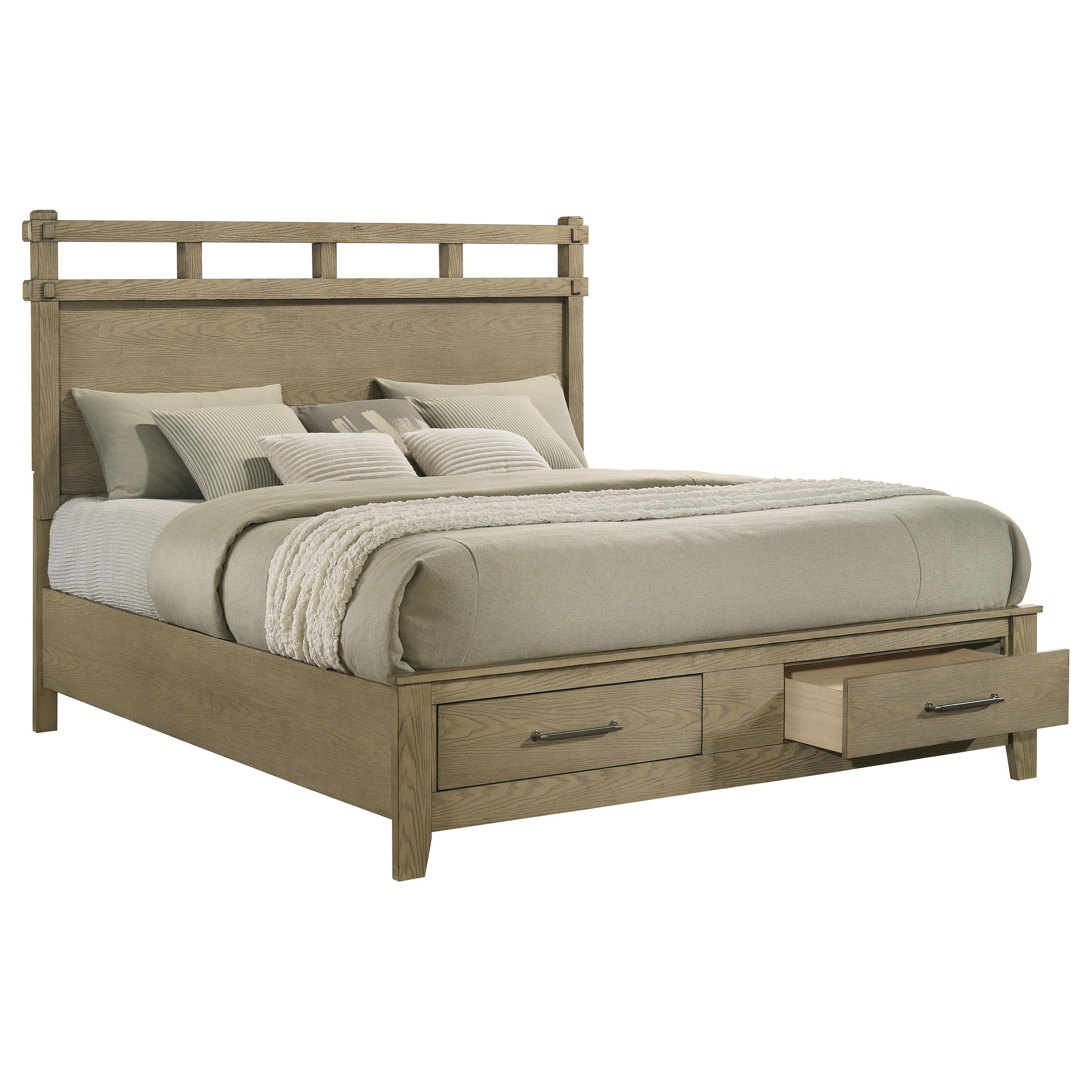 Hazlewood 59-inch Eastern King Storage Bed Vineyard Oak - 207530KE