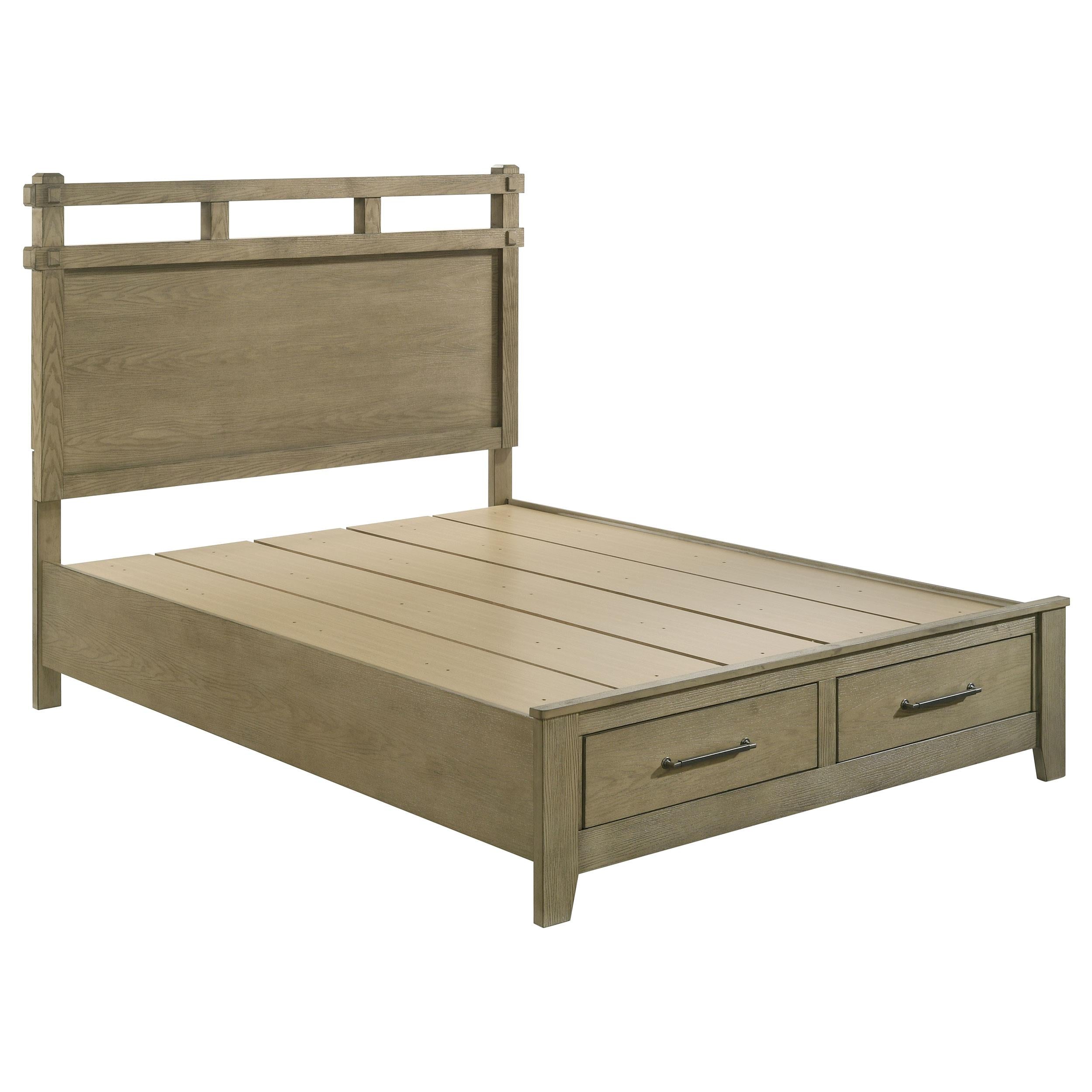 Hazlewood 59-inch Queen Panel Storage Bed Vineyard Oak - 207530Q