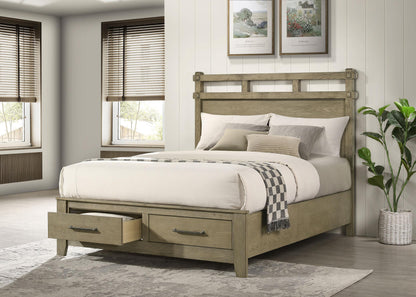 Hazlewood 59-inch Queen Panel Storage Bed Vineyard Oak - 207530Q
