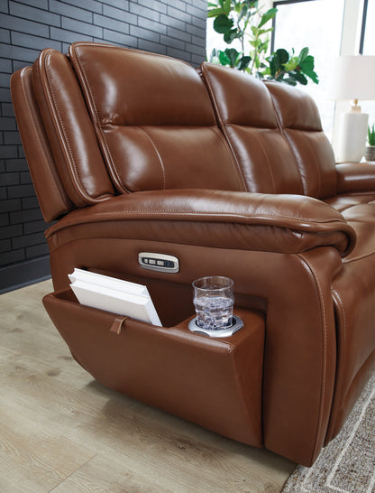 Healy Pier Chocolate Power Reclining Sofa - U1120415