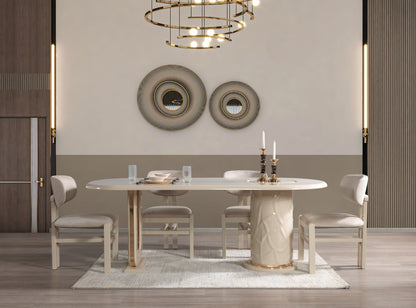 Helena Ivory 7-Piece Dining Set - HELENA DS-7PC