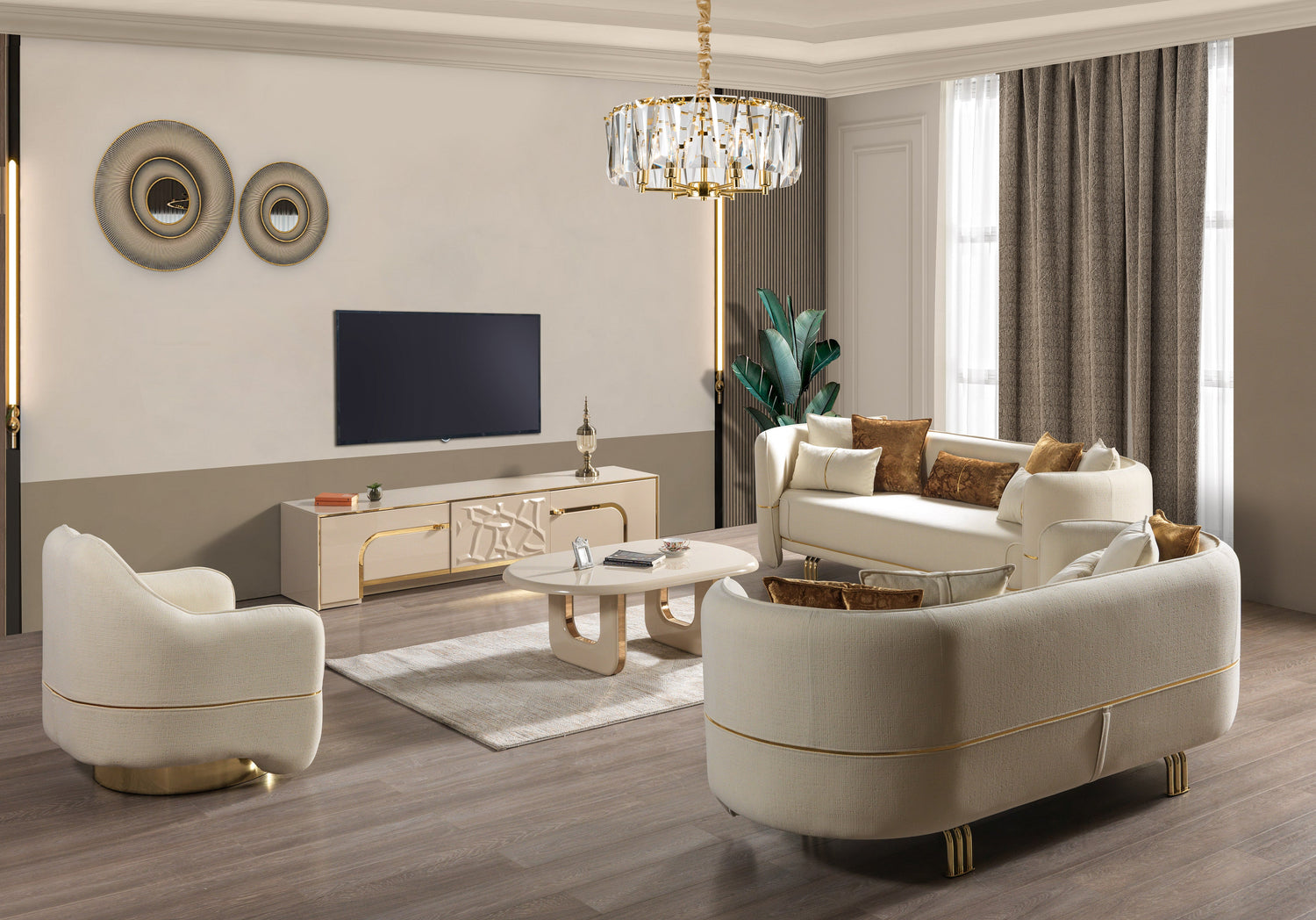 Helena Ivory Coffee Table - HELENAIV-COFFEE