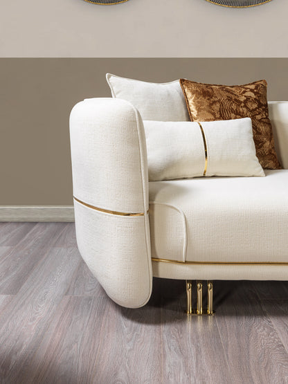 Helena Ivory Velvet Loveseat 82" [ETA: 11/25] - HELENA-L