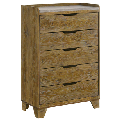 Henderson 5-drawer Bedroom Chest of Drawers Medium Oak - 222975
