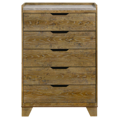 Henderson 5-drawer Bedroom Chest of Drawers Medium Oak - 222975
