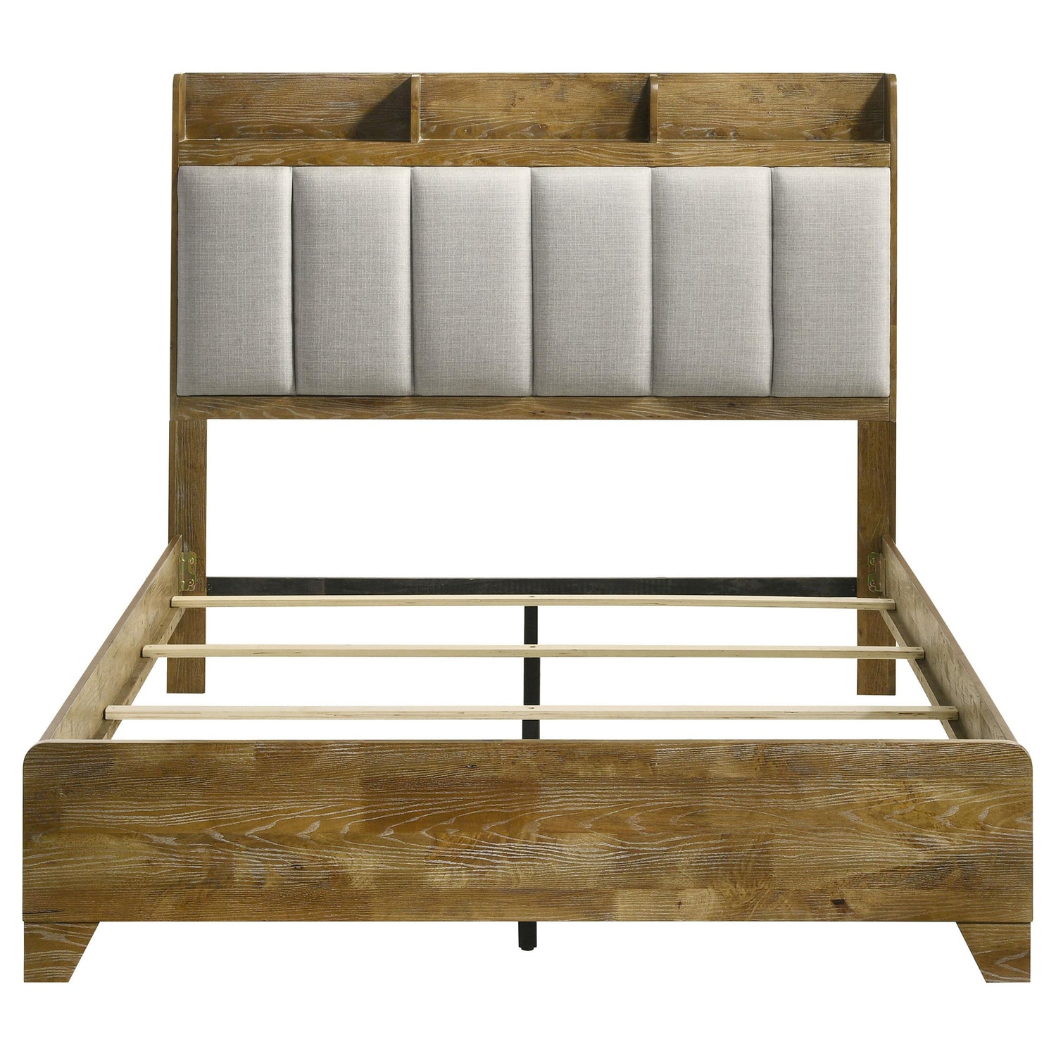 Henderson 57-inch Queen Bookcase Panel Bed Medium Oak - 222971Q