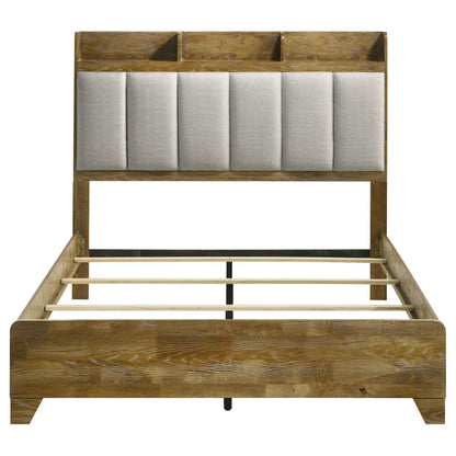 Henderson 57-inch Queen Bookcase Panel Bed Medium Oak - 222971Q