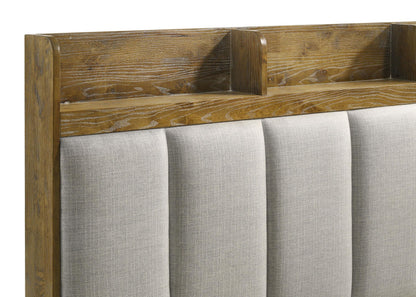 Henderson 57-inch Queen Bookcase Panel Bed Medium Oak - 222971Q