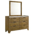 Henderson 6-drawer Bedroom Dresser with Mirror Medium Oak - 222973M