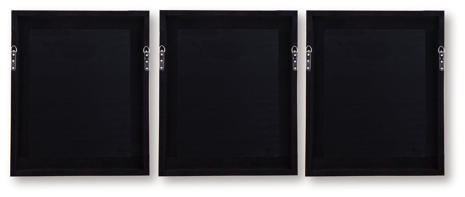 Hendridge Taupe/White Wall Art (Set of 3) - A8000486