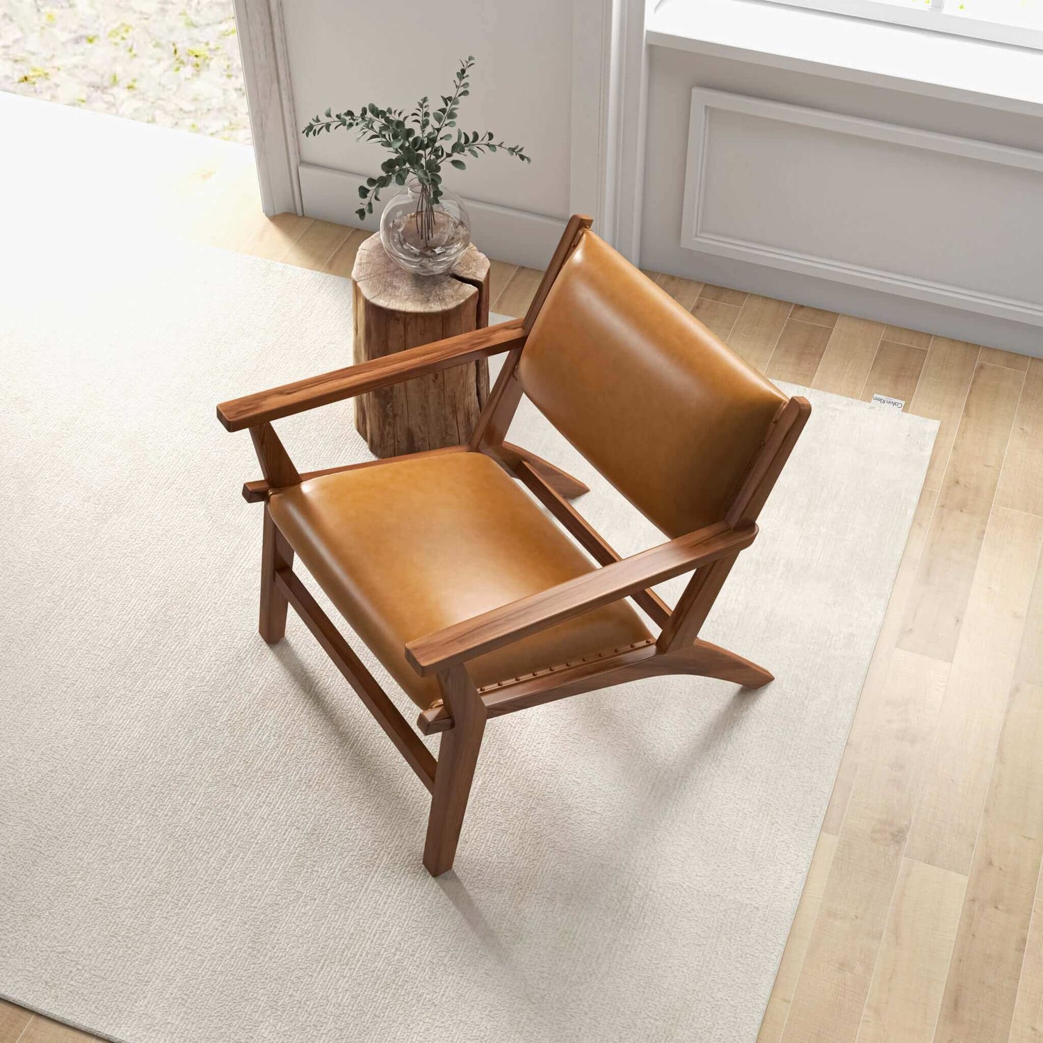 Hendrix Antique Tan Leather Arm Chair - LCH01201501