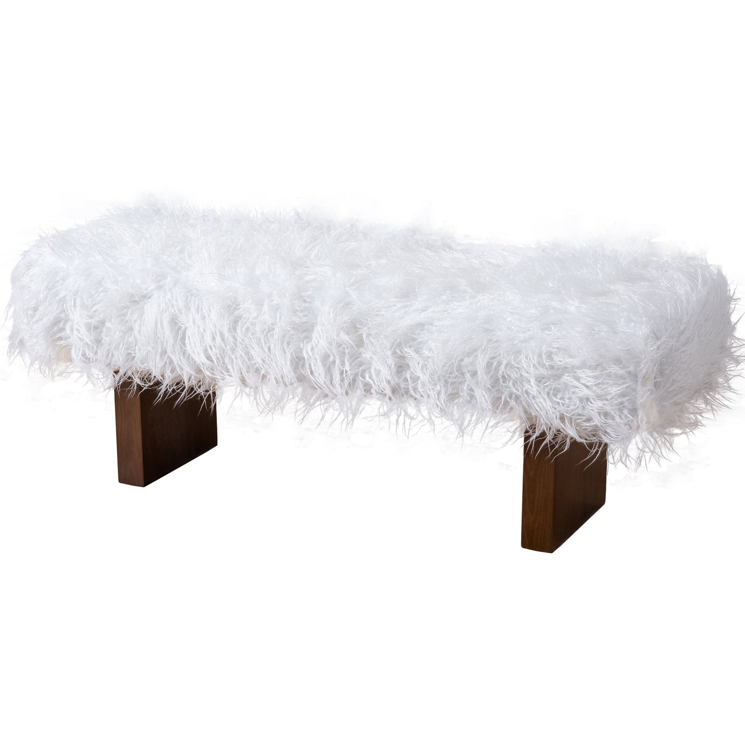 Henley Bench in White Khaki Fur - BEN03002601
