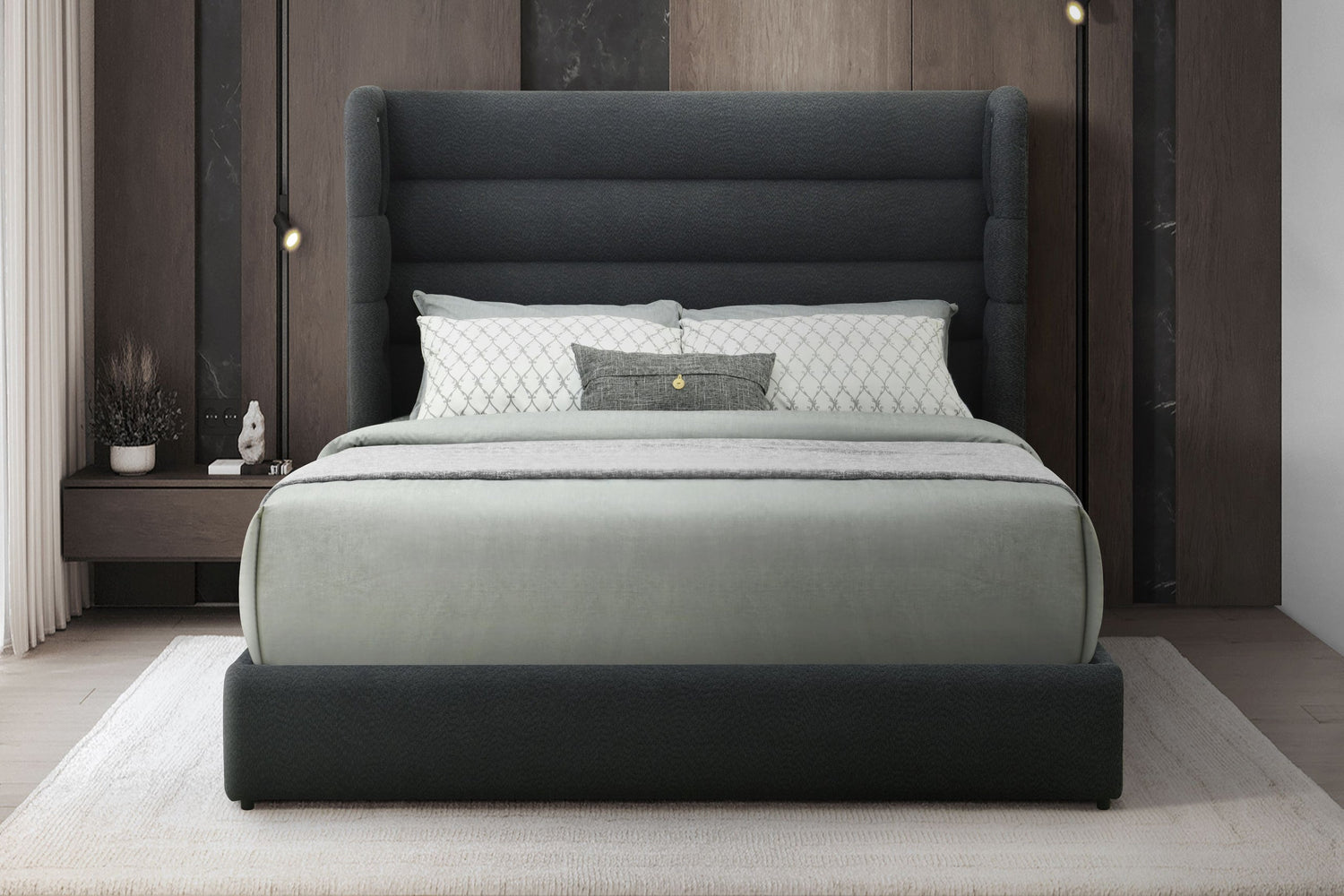 Hero Black Platform Bed (w/ Bluetooth Speaker) - Queen, King *King - HERO BLACK King